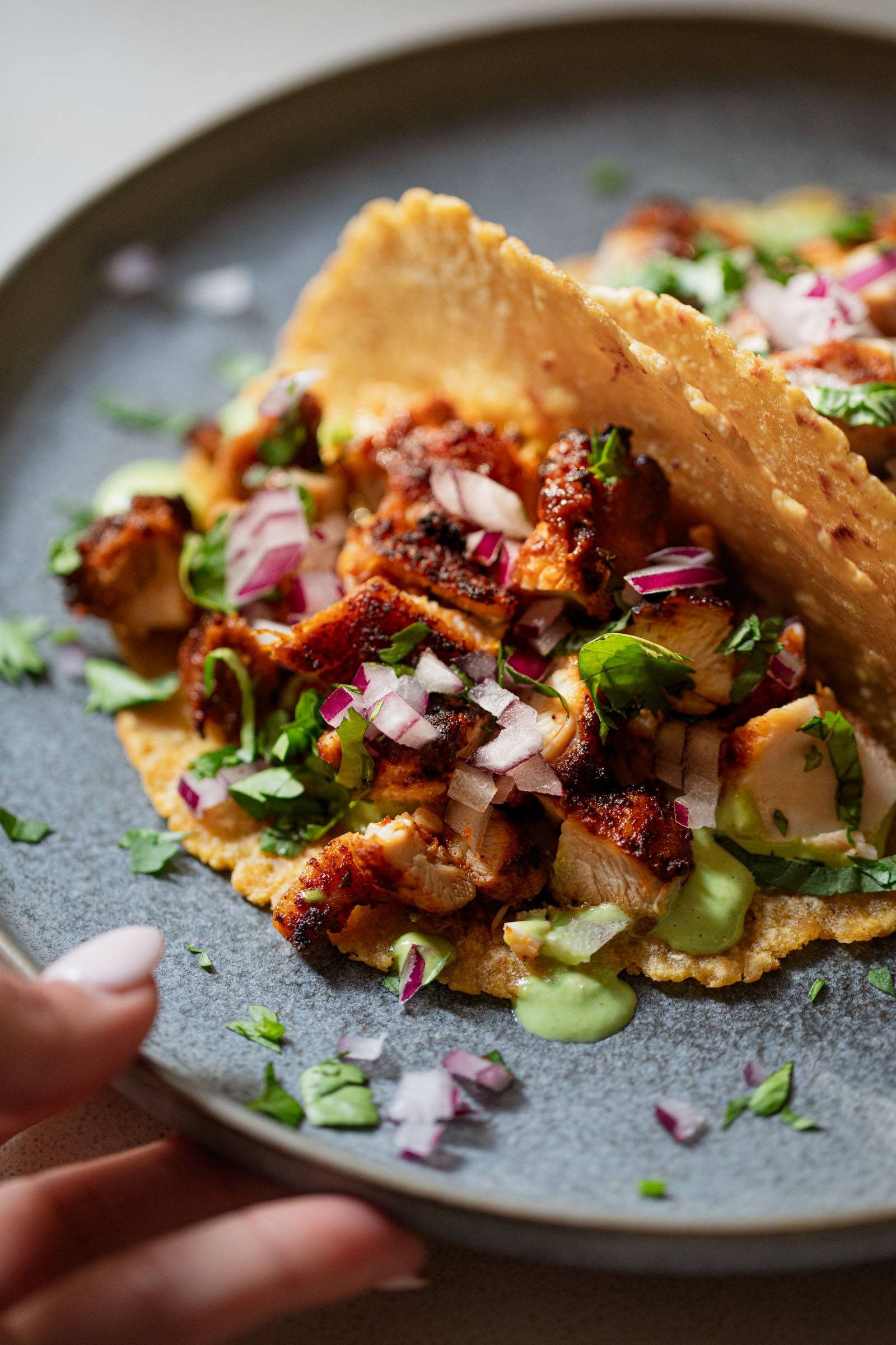 Chicken tacos.